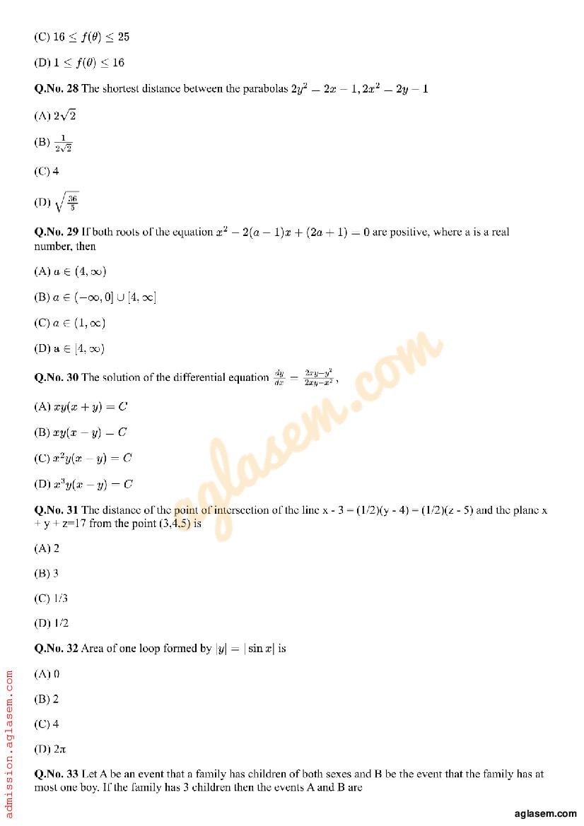 AMUEEE 2019 Question Paper PDF (Free Download)