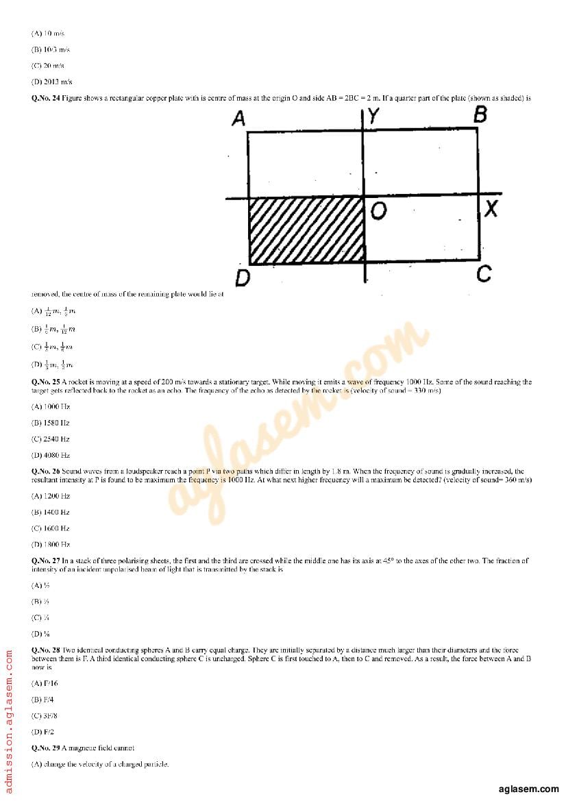 AMUEEE 2019 Question Paper PDF (Free Download)