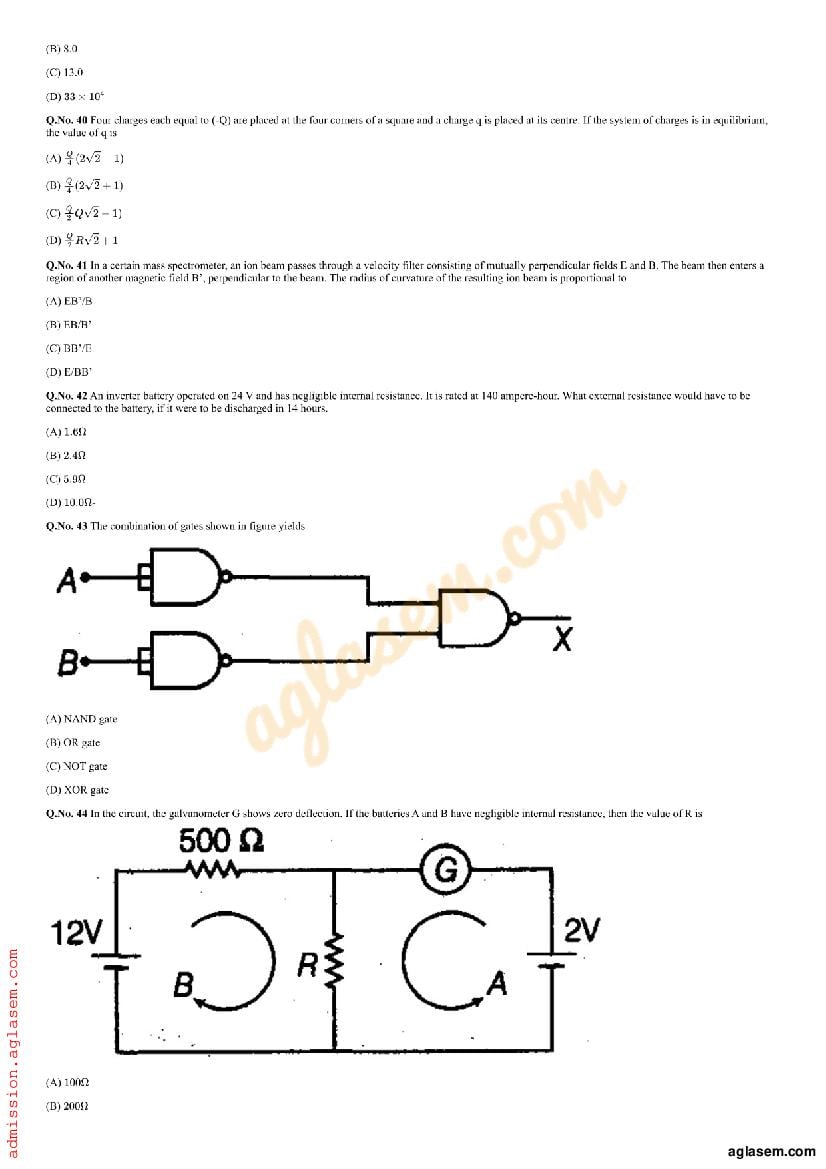 AMUEEE 2019 Question Paper PDF (Free Download)