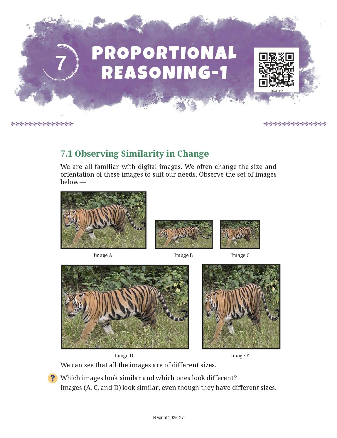 NCERT Book Class 8 Mathematics (Part I) Chapter 7 Proportional Reasoning-1 - Page 1 of 30