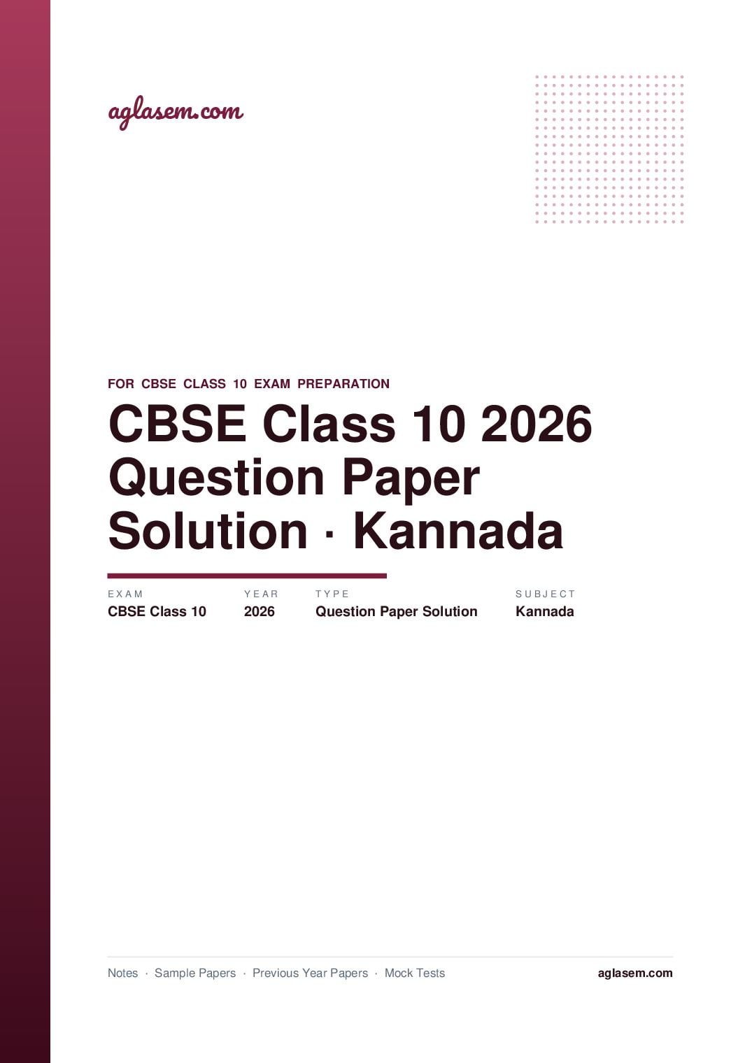 CBSE Class 10 Question Paper 2026 Solution Kannada - Page 1 of 10