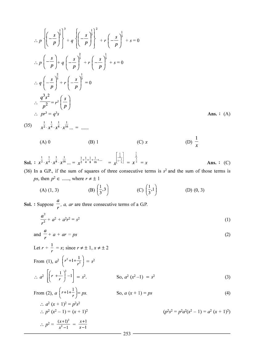 JEE Maths Question Bank for Sequence & Series