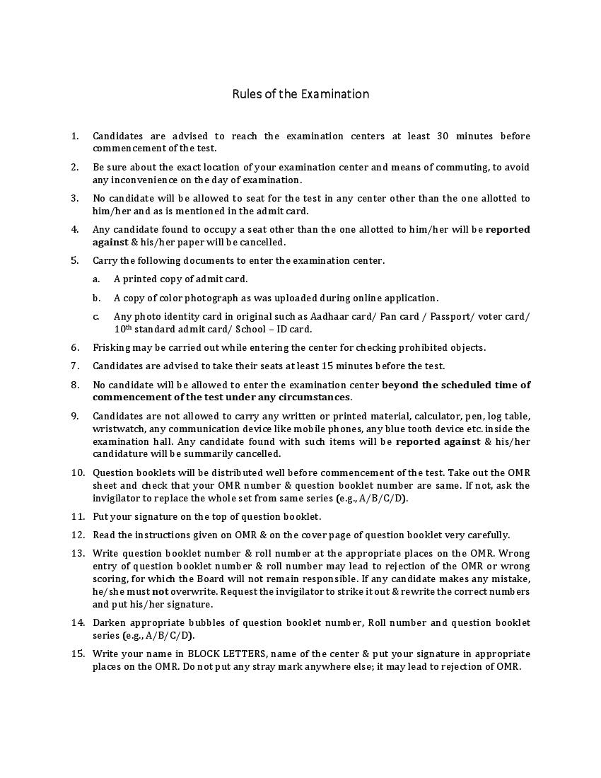 JEMAS PG 2022 Exam Rules - Page 1