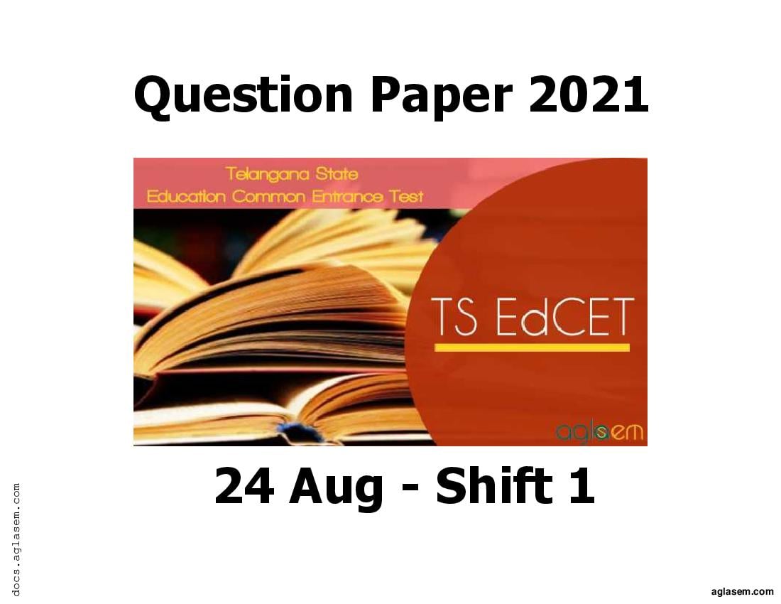 TS EdCET 2021 Question Paper 24 Aug Shift 2 - Page 1