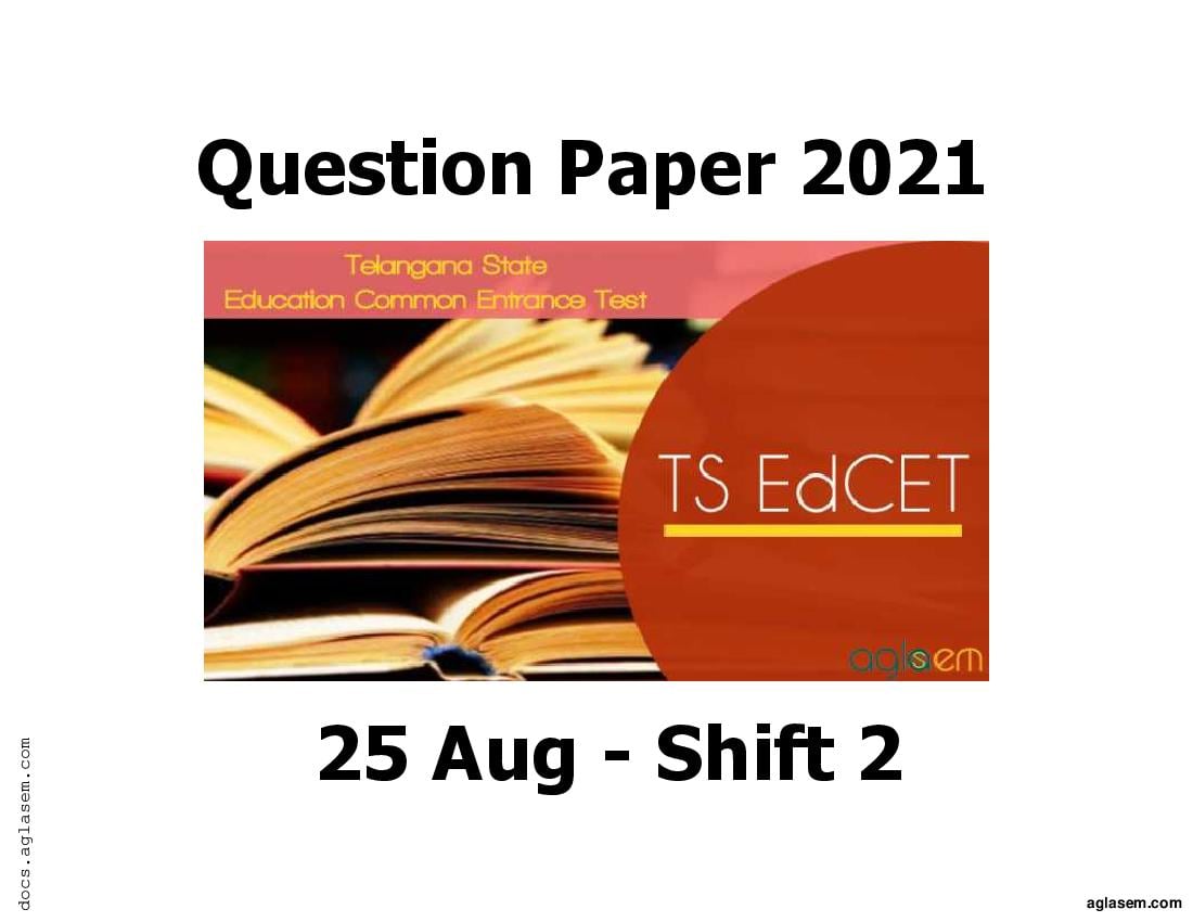 TS EdCET 2021 Question Paper 25 Aug Shift 2 - Page 1