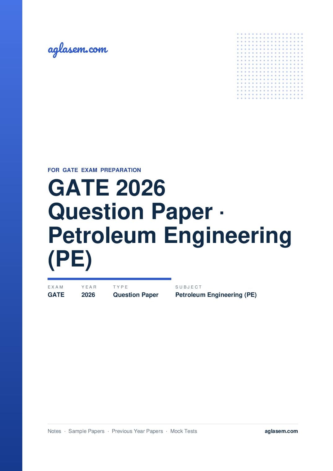 GATE 2026 Question Paper Petroleum Engineering (PE) - Page 1 of 41
