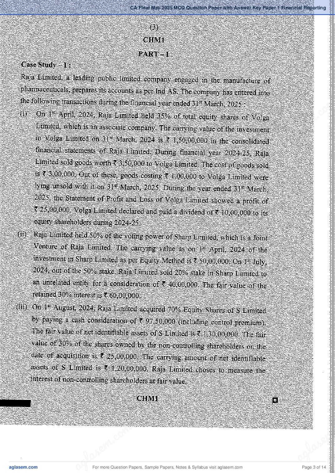 CA Final 2025 Papers and Suggested Answers PDF
