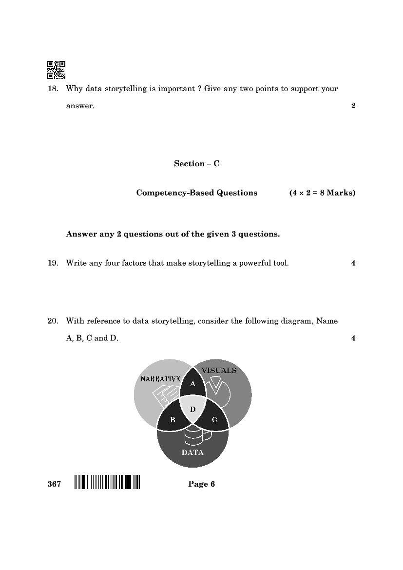 CBSE Class 12 Artificial Intelligence Question Paper 2023 with Answer Key  (February 22, Set 4 - 367)