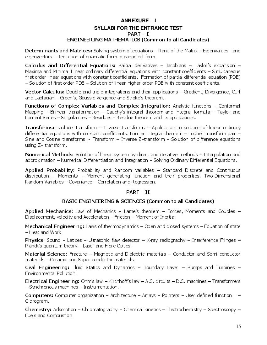 TANCET 2022 Syllabus - Page 1 of 25