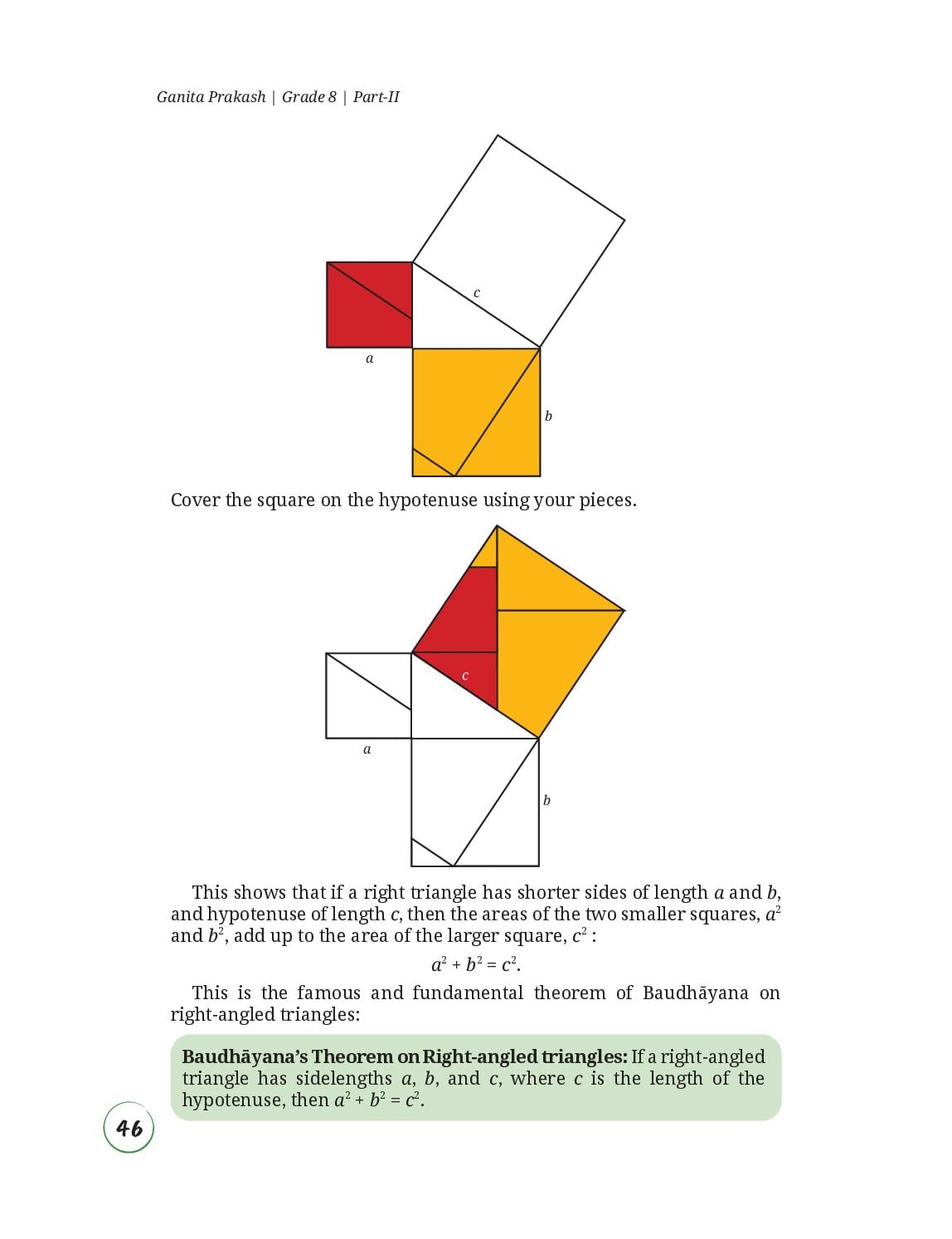 NCERT Class 8 Maths Chapter 9 PDF – The Baudhāyana-Pythagoras Theorem (2026-27)