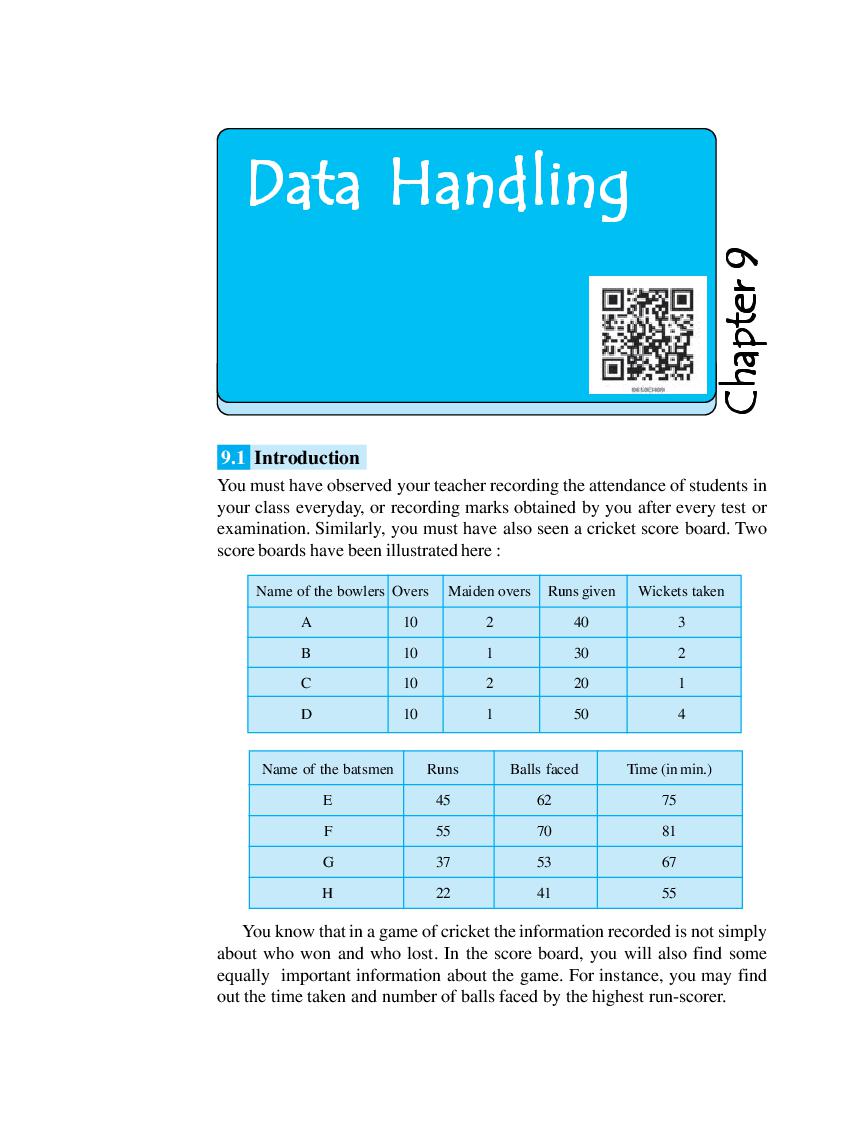 NCERT Book Class 6 Maths Chapter 9 Data Handling - Page 1