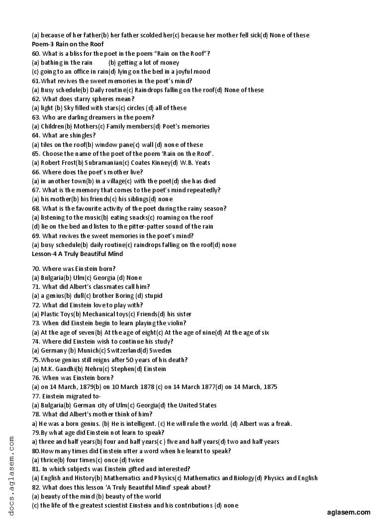 Class 9 English Question Bank (PDF) - Important Questions for Class 9 ...