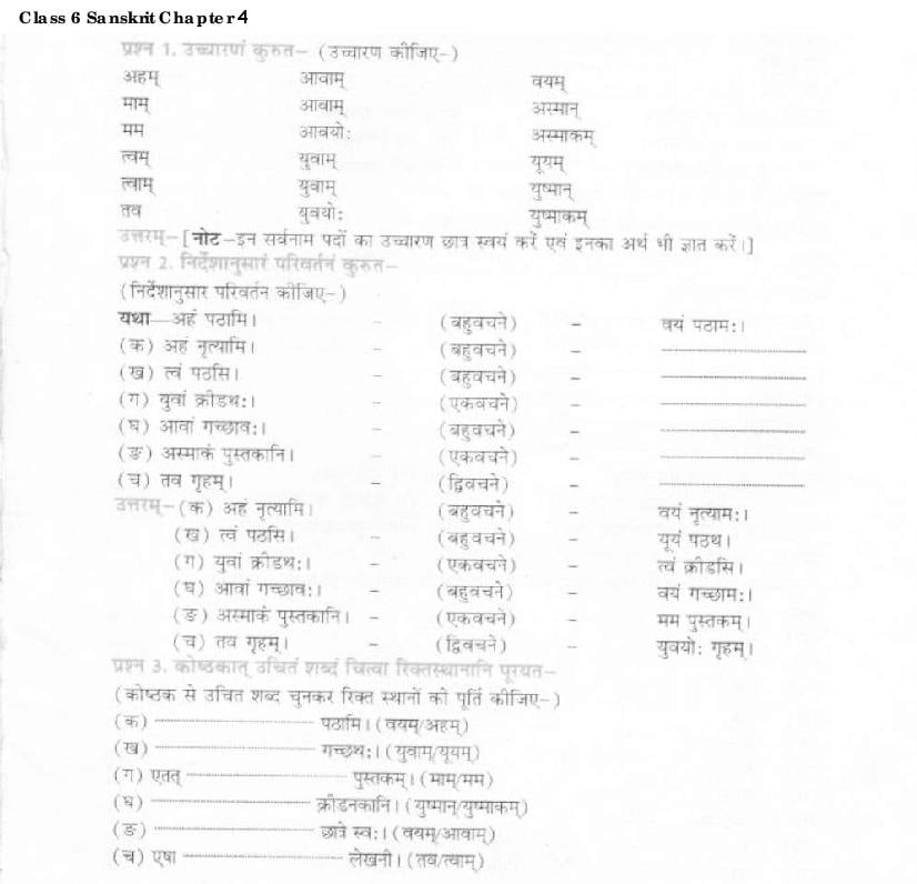 NCERT Solutions Class 6 Sanskrit Chapter 4 विद्यालयः - Page 1