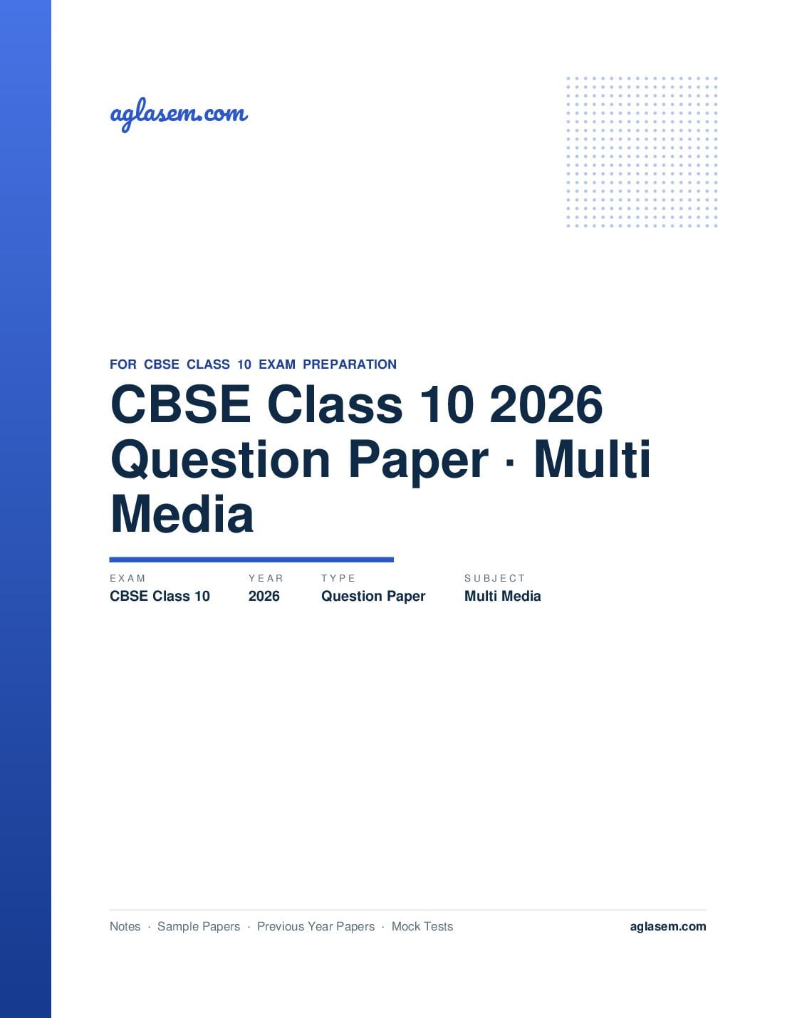 CBSE Class 10 Question Paper 2026 Multimedia - Page 1 of 17