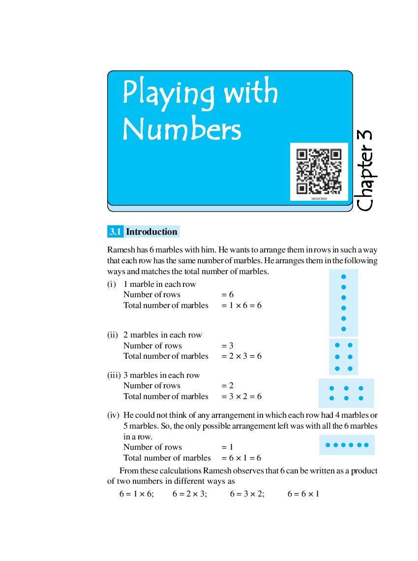 NCERT Book Class 6 Maths Chapter 3 Playing With Numbers - Page 1