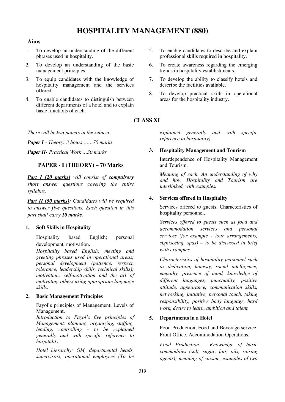 isc-class-12-hospitality-management-syllabus-2021