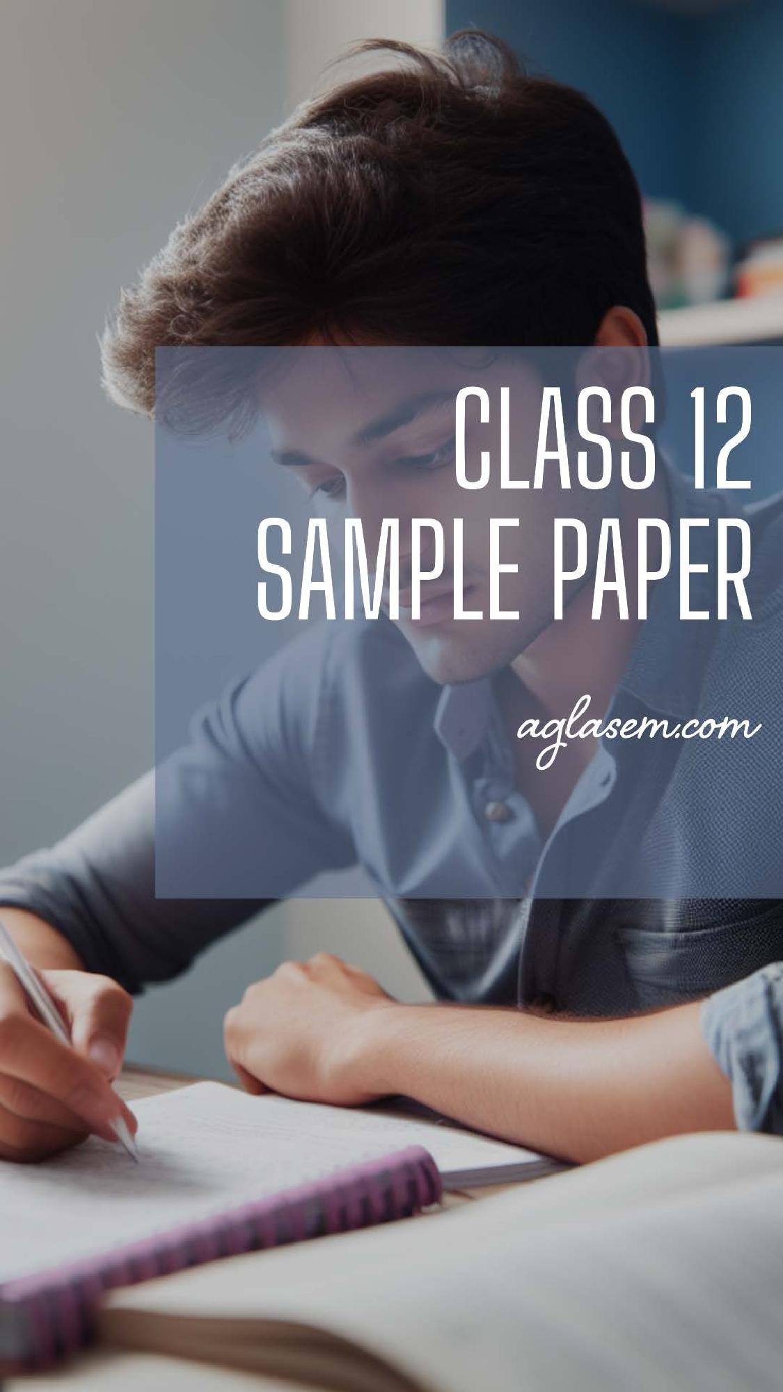 Class 12 Sample Paper 2024 Hindi - Page 1