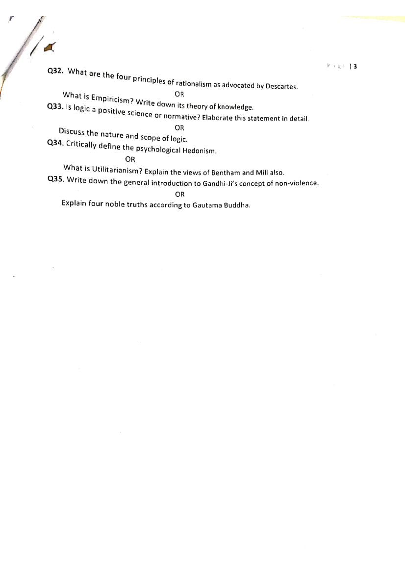 Jkbose Class 11th Model Question Paper 2023 For Philosophy Jk Board Plus One Philosophy Sample 5899