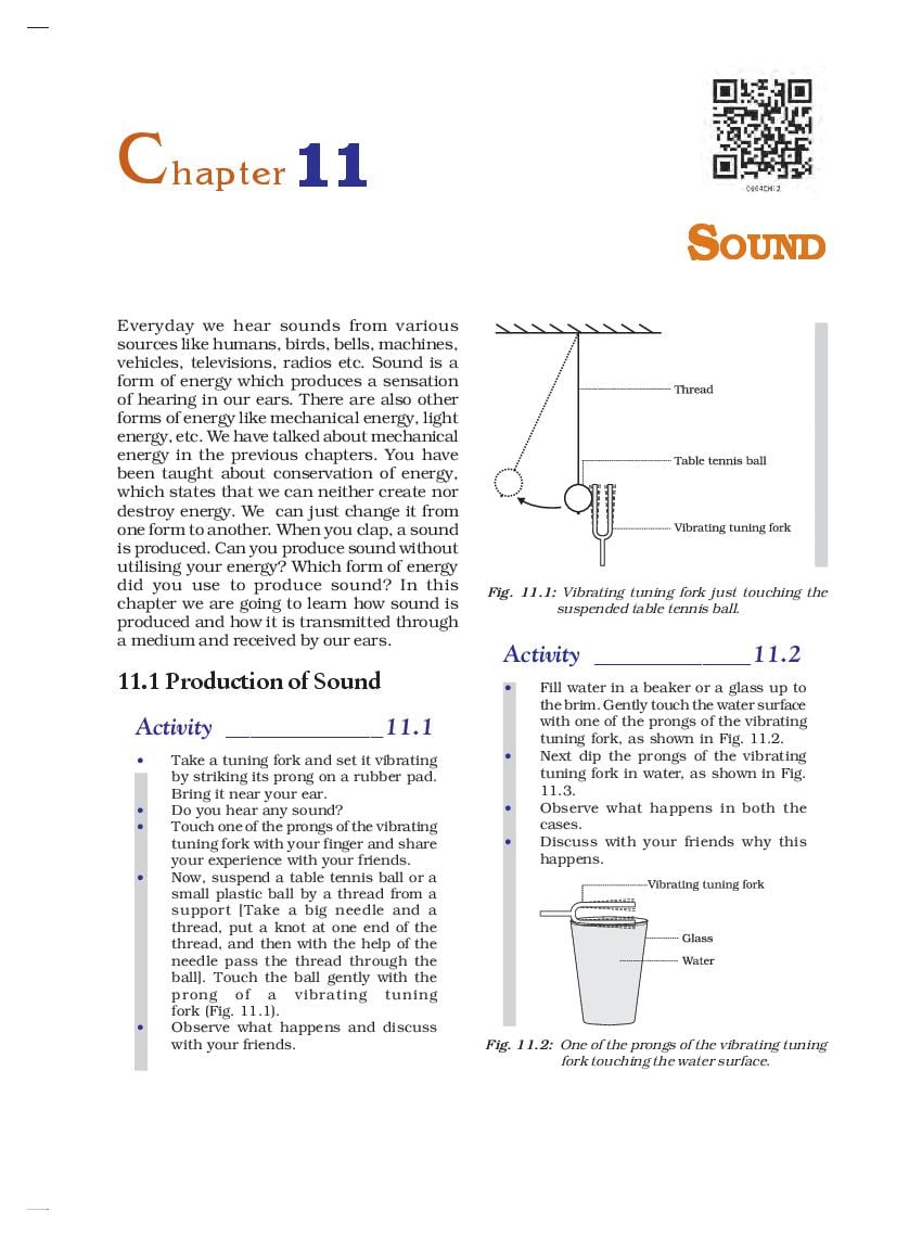 NCERT Book Class 9 Science Chapter 11 Sound - Page 1