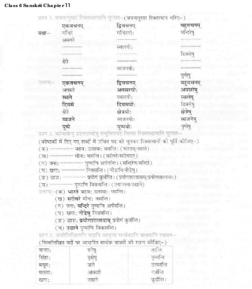 NCERT Solutions Class 6 Sanskrit Chapter 11 पुष्पोत्सवः - Page 1