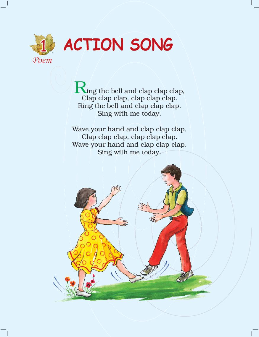 NCERT Book Class 2 English (Raindrops) Chapter 1 Action Song (Poem) - Page 1