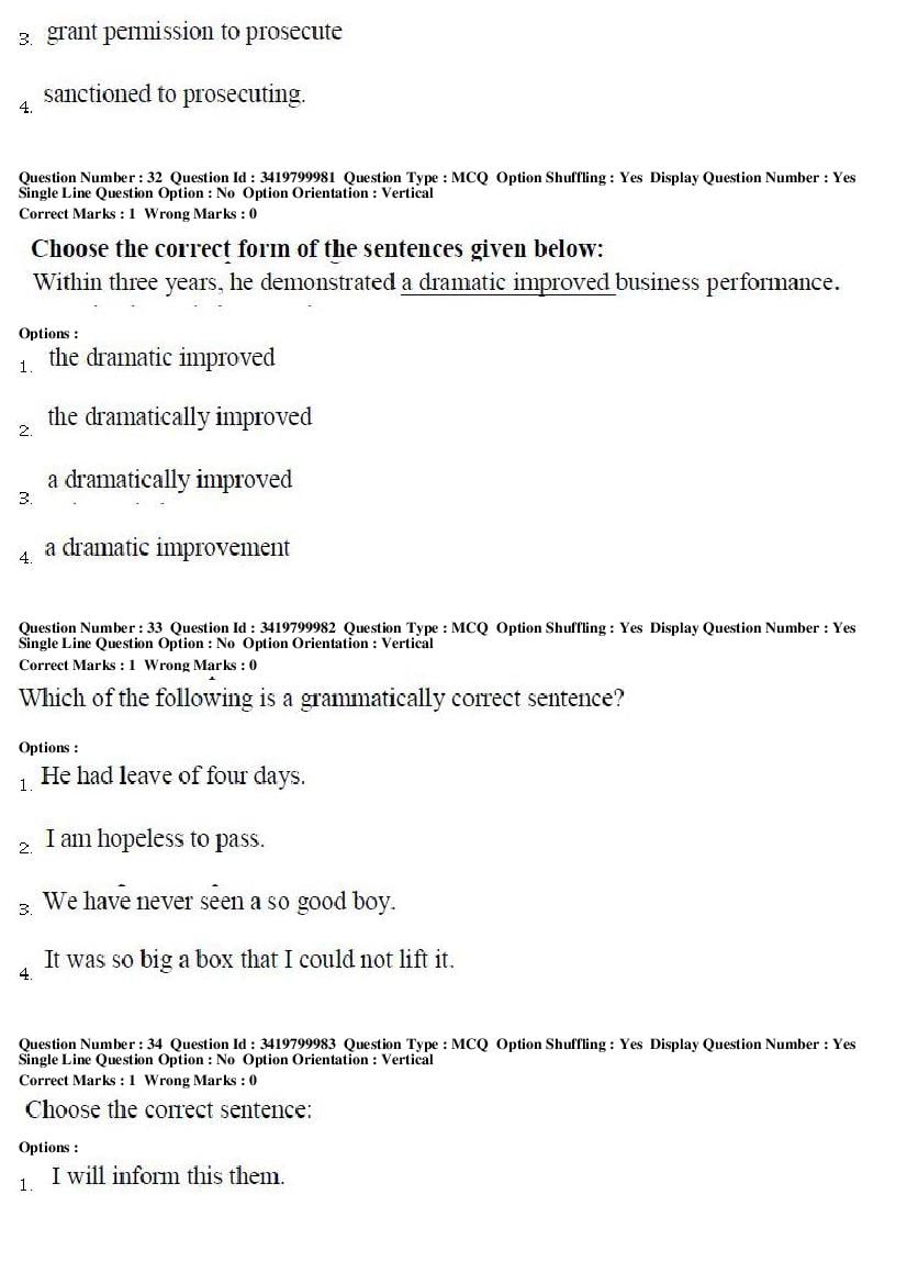 TS CPGET 2019 Question Paper PDF (Subject-wise, 29 Papers)