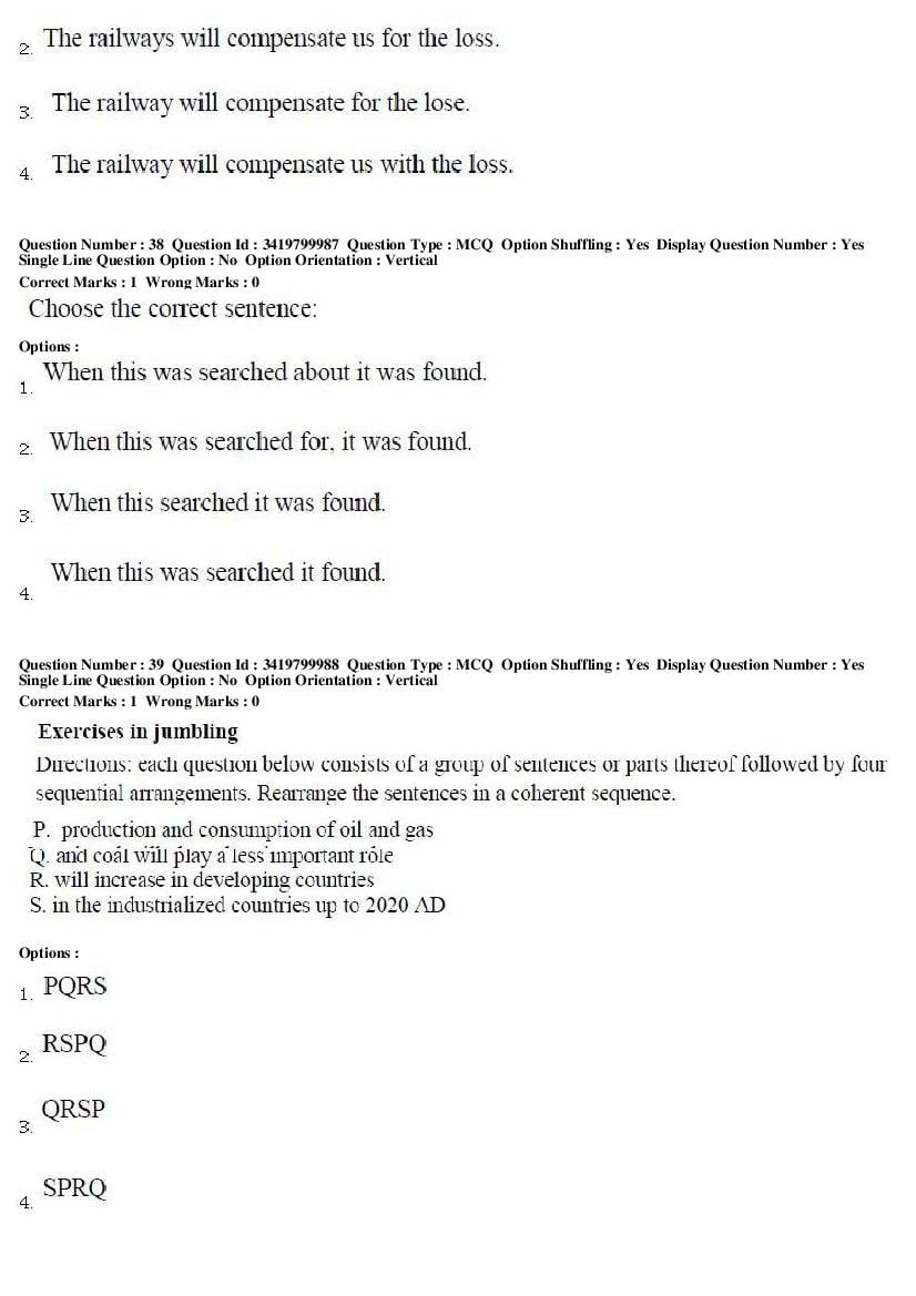 TS CPGET 2019 Question Paper PDF (Subject-wise, 29 Papers)
