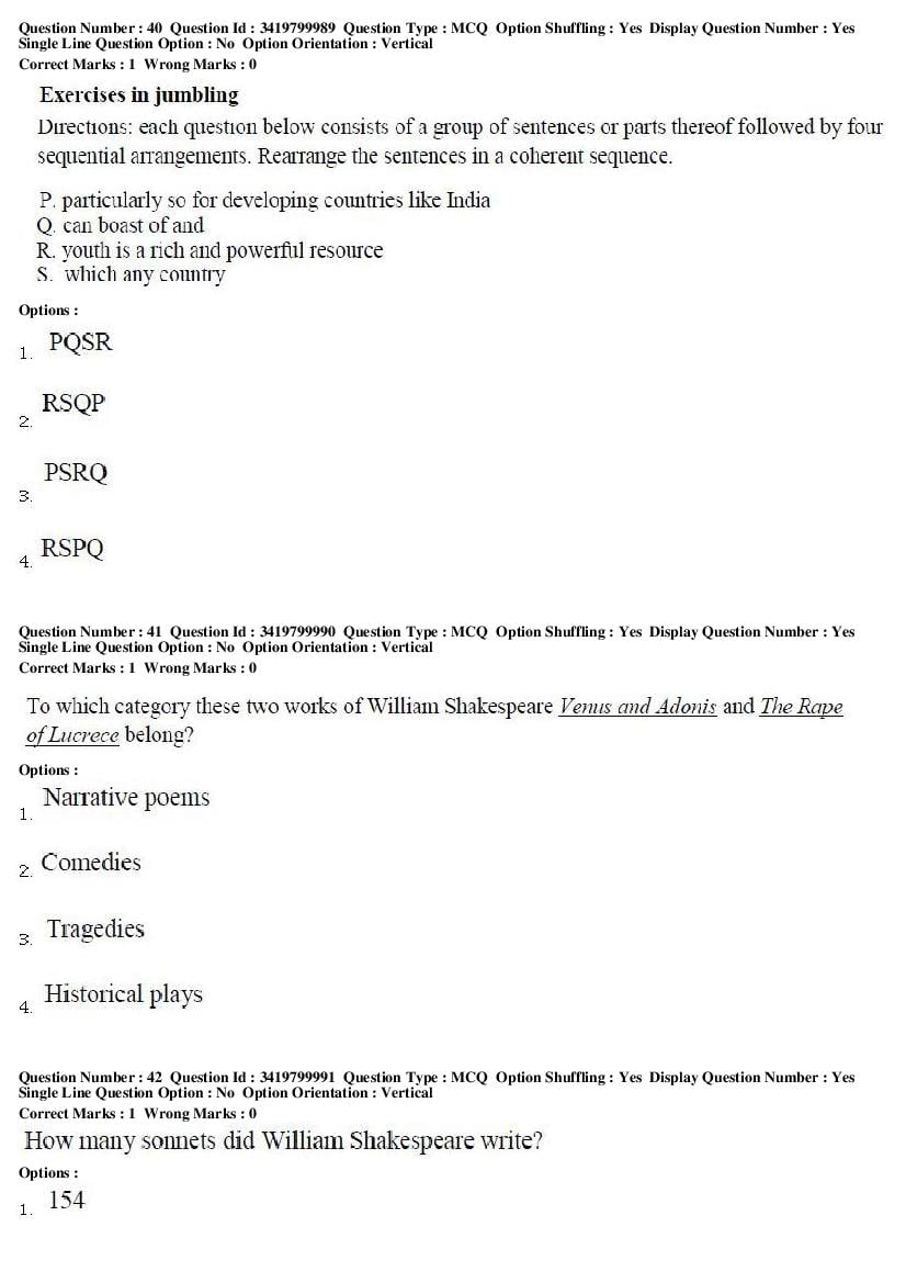 TS CPGET 2019 Question Paper PDF (Subject-wise, 29 Papers)