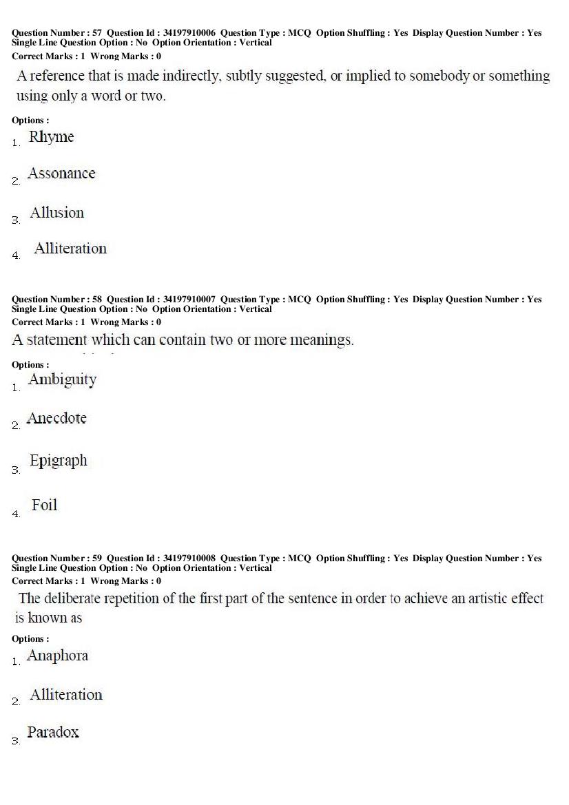TS CPGET 2019 Question Paper PDF (Subject-wise, 29 Papers)