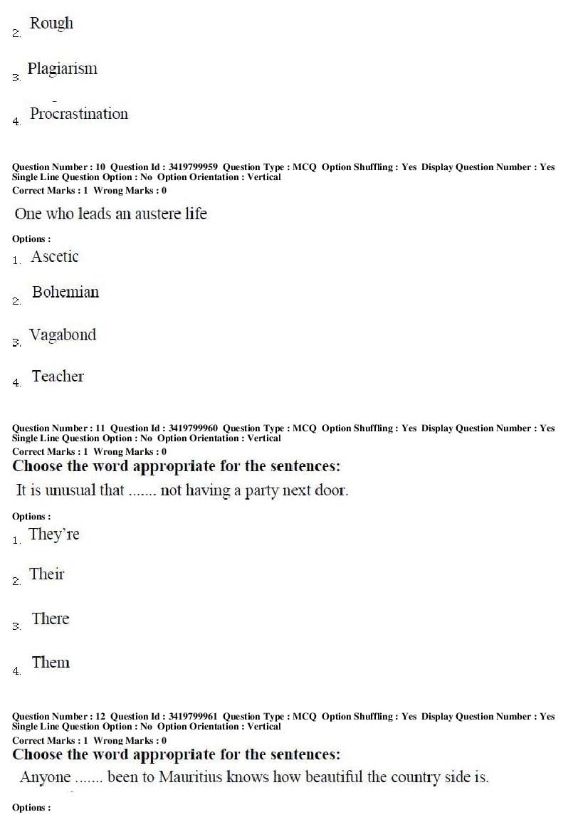 TS CPGET 2019 Question Paper PDF (Subject-wise, 29 Papers)