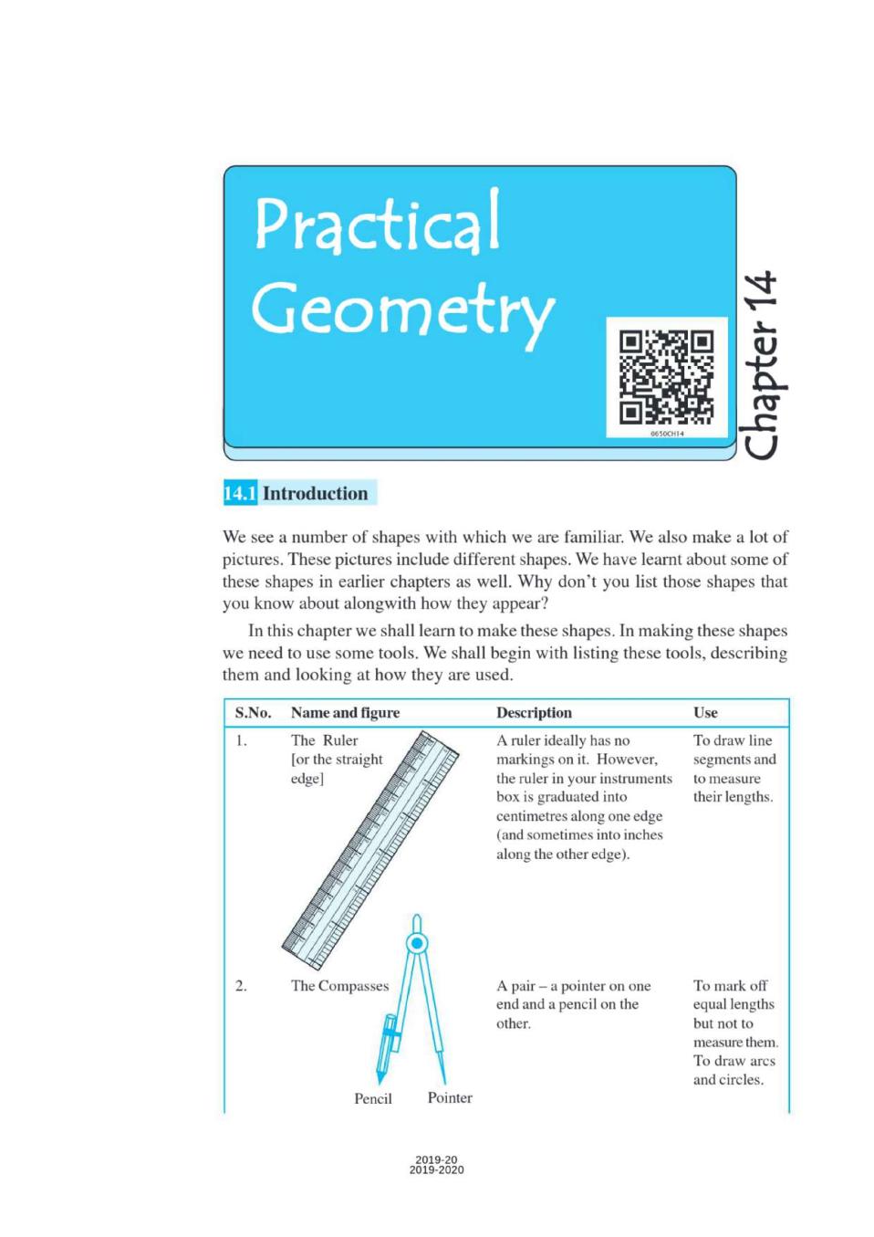 NCERT Book Class 6 Maths Chapter 14 Practical Geometry - Page 1