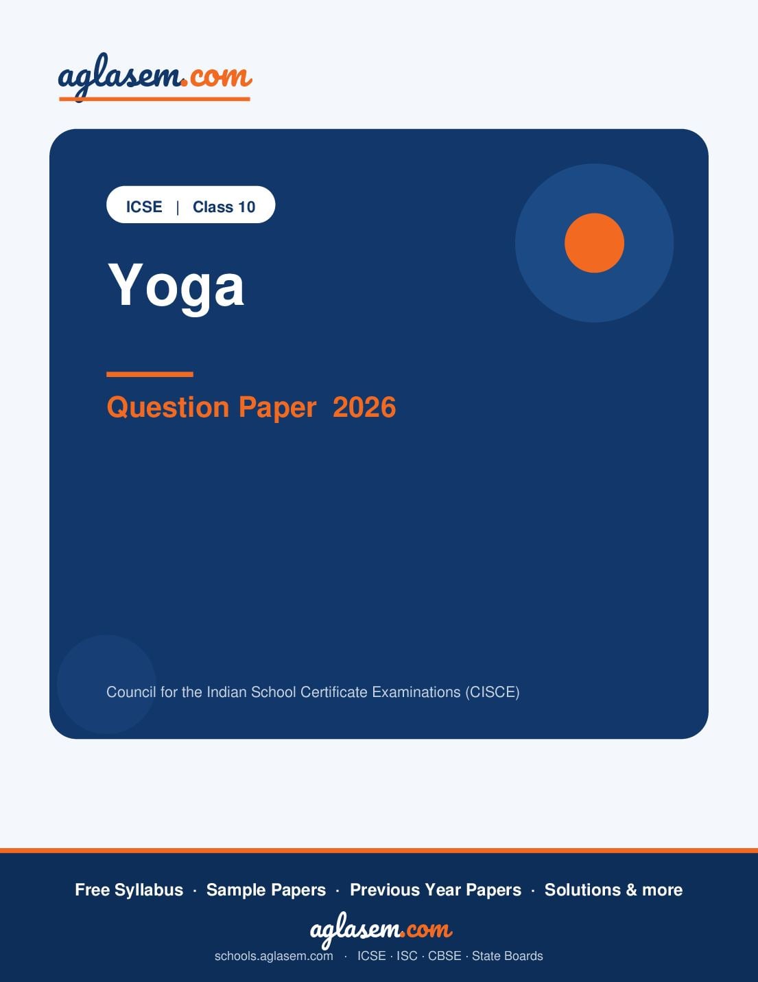 ICSE Class 10 Question Paper 2026 Yoga - Page 1 of 13