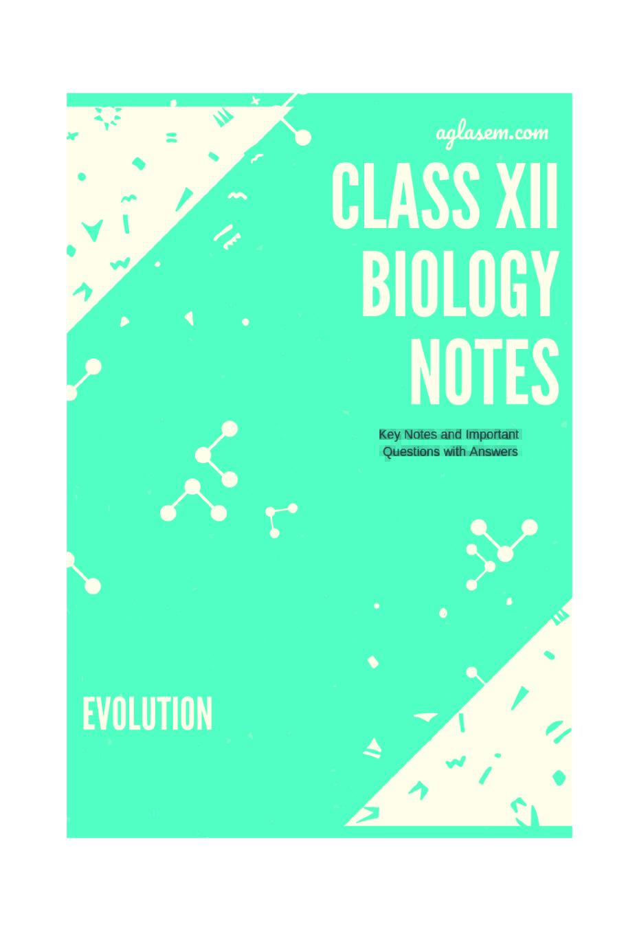 Class 12 Biology Notes for Evolution - Page 1