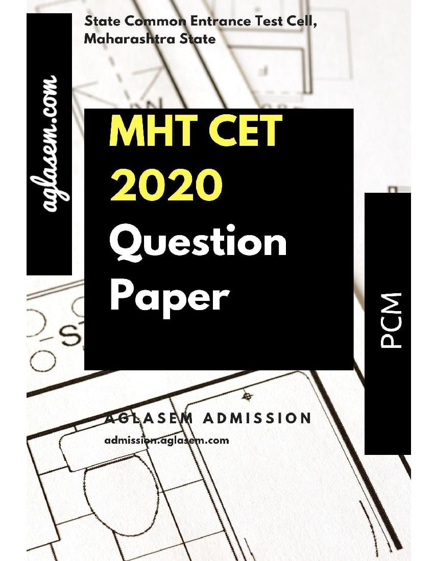MHT CET 2020 Question Paper PCM Oct 19 Shift 1 - Page 1