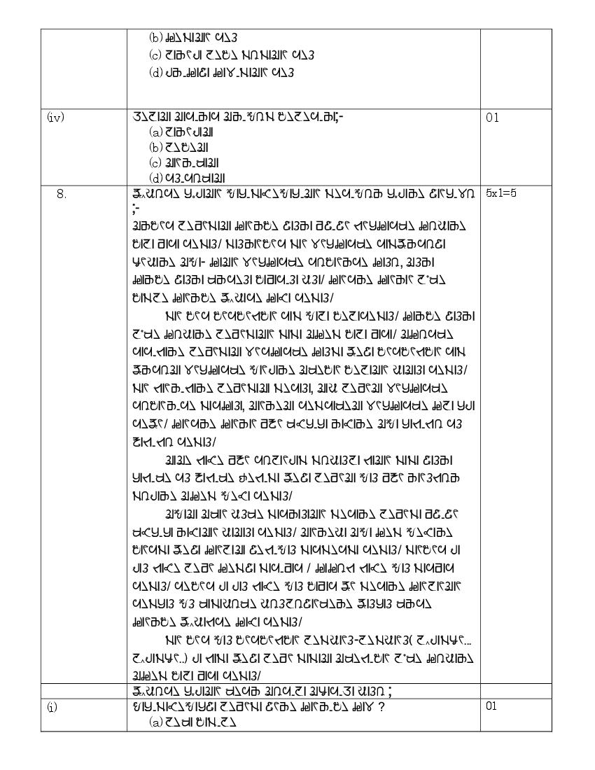 Cbse Sample Papers 2021 For Class 10 Rai Language Aglasem Schools