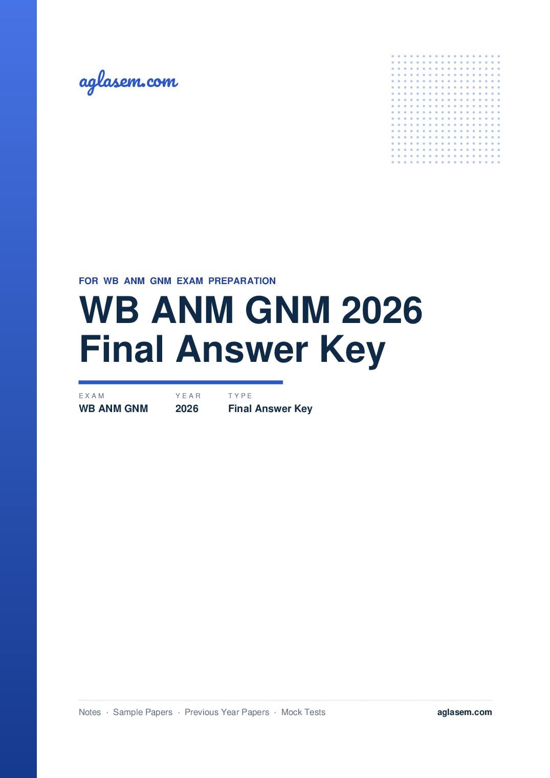 WB ANM GNM 2026 Answer Keys (Final) - Page 1 of 5