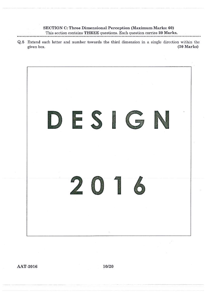 JEE Advanced AAT 2016 Question Paper PDF (Free Download)