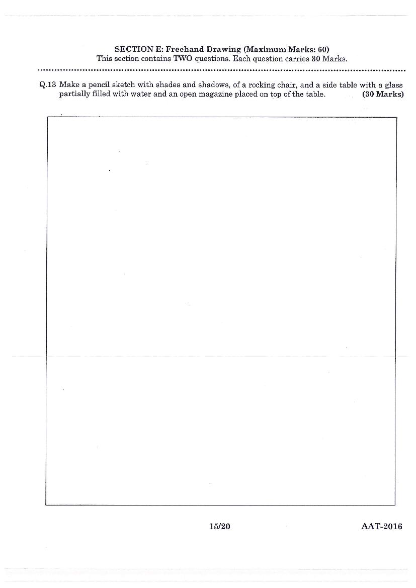 JEE Advanced AAT 2016 Question Paper PDF (Free Download)