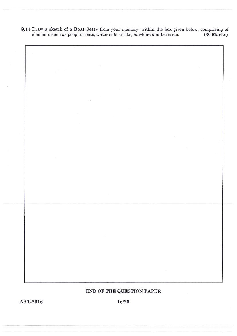 JEE Advanced AAT 2016 Question Paper PDF (Free Download)