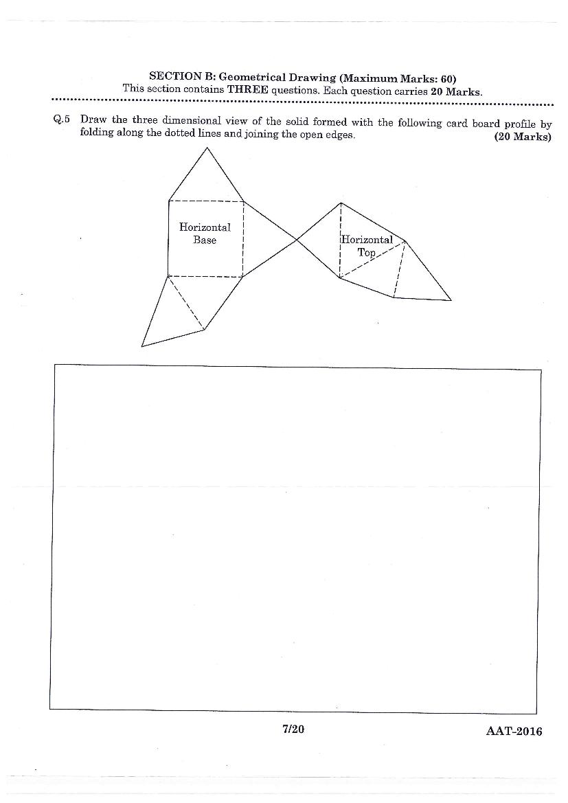 JEE Advanced AAT 2016 Question Paper PDF (Free Download)