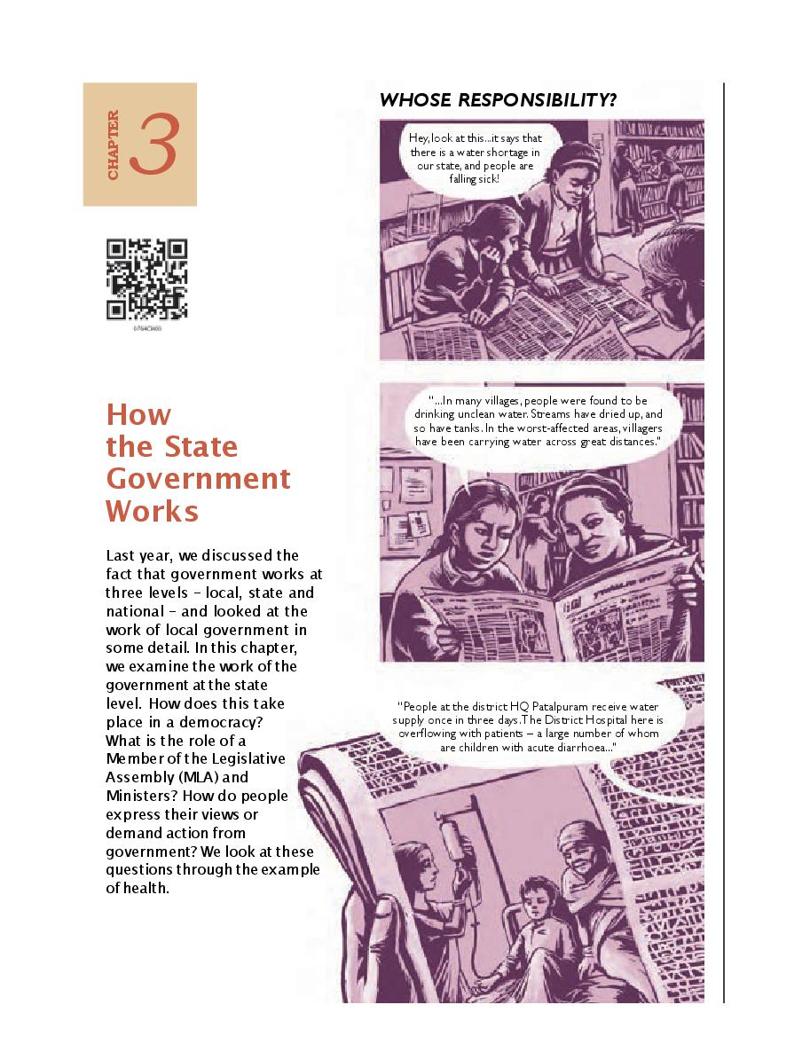 NCERT Book Class 7 Social Science (Civics) Chapter 3 How the State Government Works - Page 1