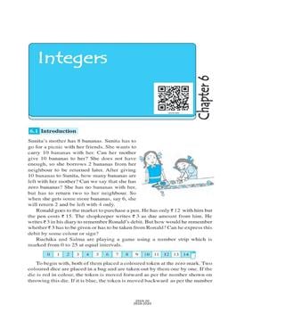 NCERT Book Class 6 Maths Chapter 6 Integers