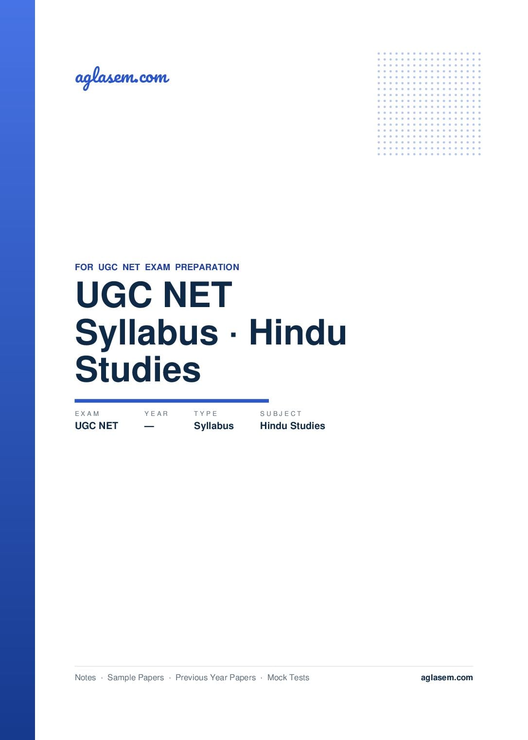 UGC NET Syllabus for Hindu Studies - Page 1 of 20