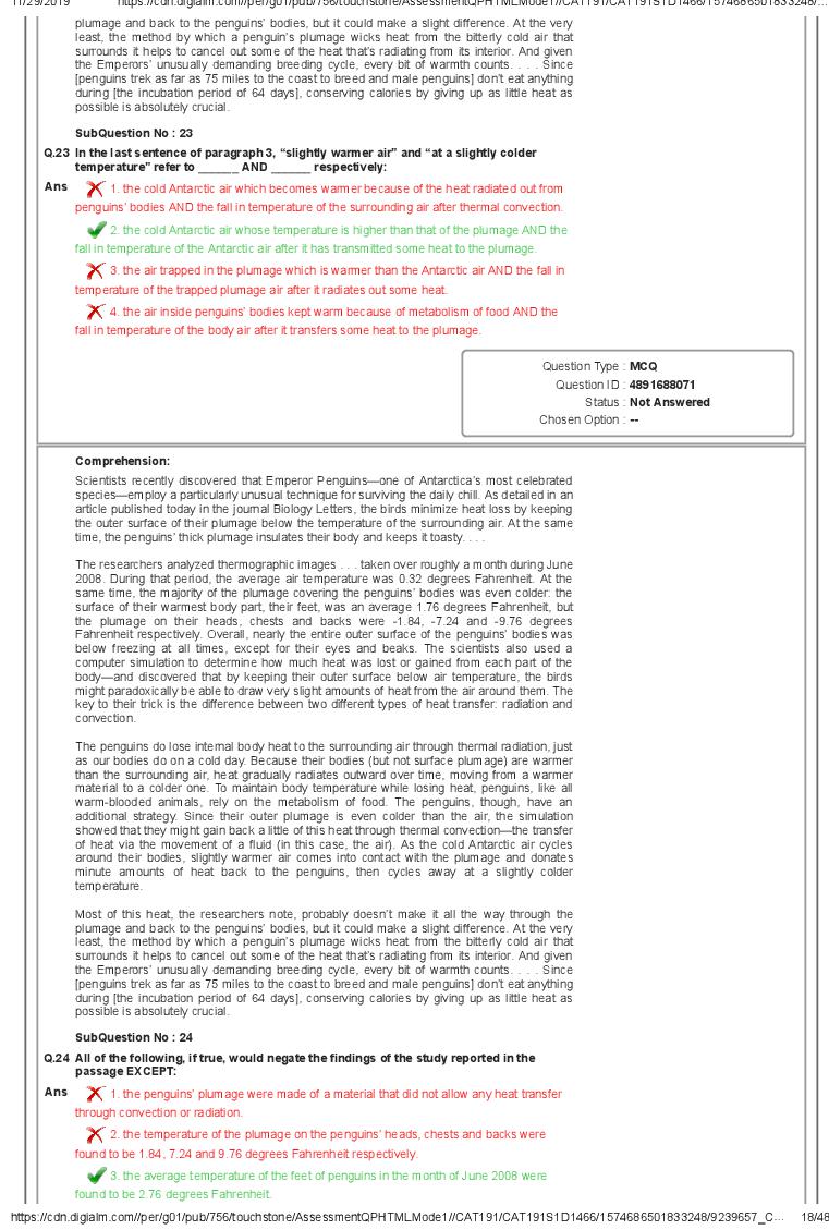 CAT 2019 Question Paper PDF with Answer Key (Slot 1 and 2)