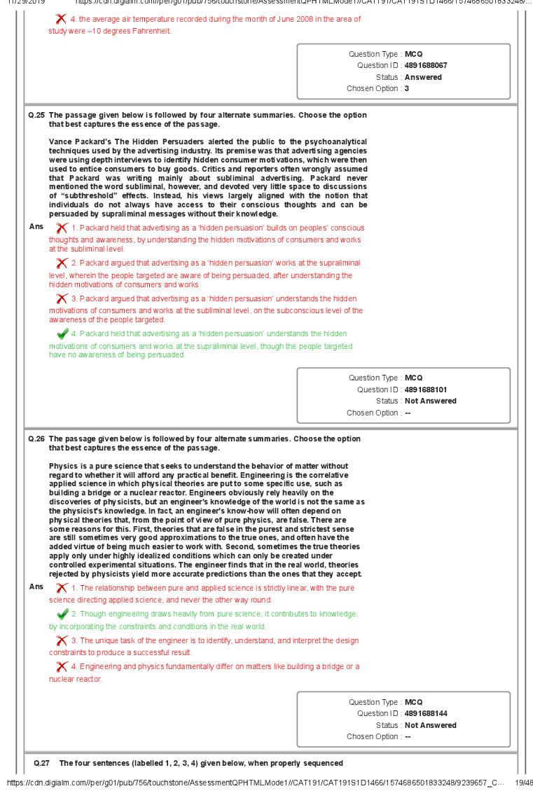 CAT 2019 Question Paper PDF with Answer Key (Slot 1 and 2)