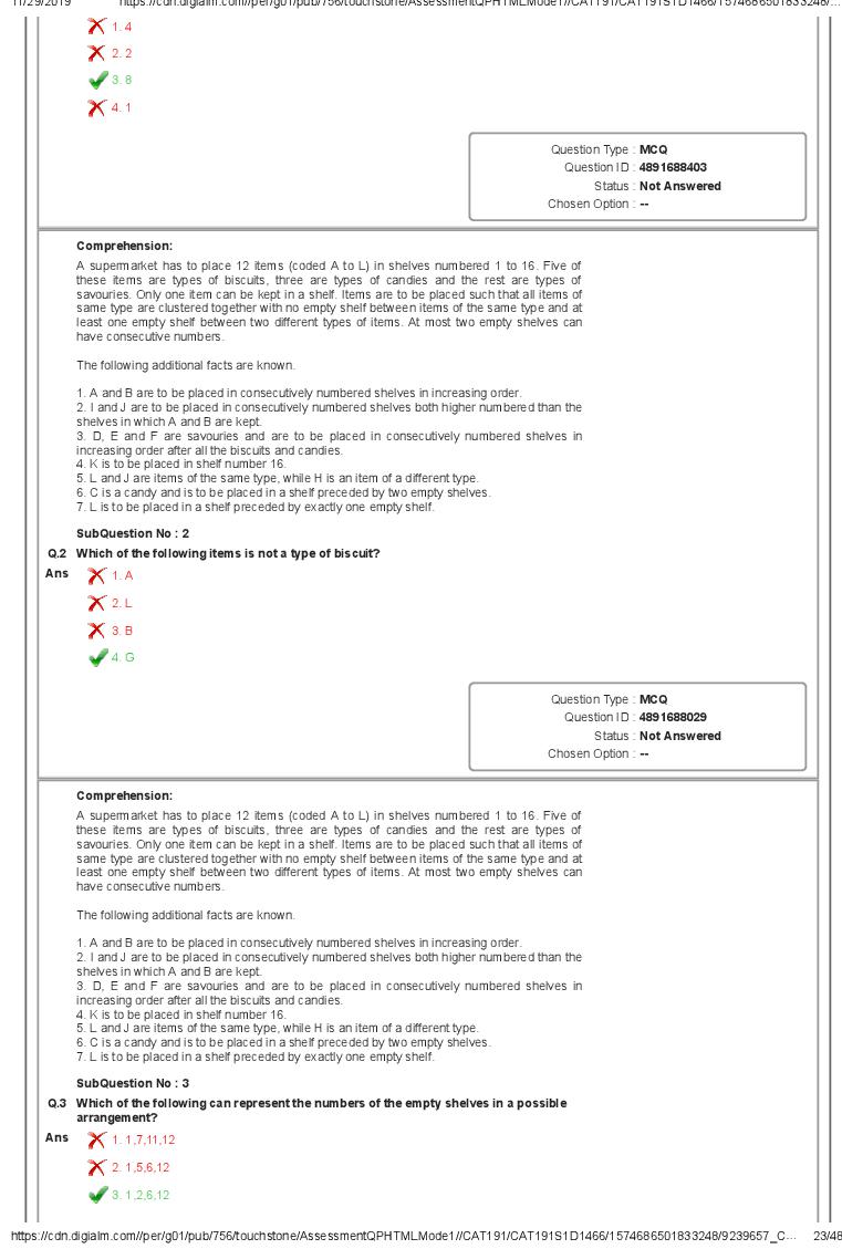 CAT 2019 Question Paper PDF with Answer Key (Slot 1 and 2)