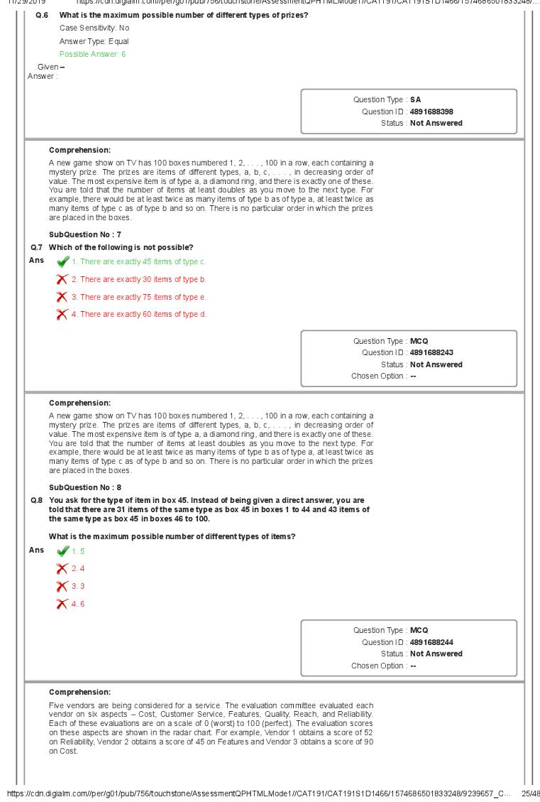 CAT 2019 Question Paper PDF with Answer Key (Slot 1 and 2)