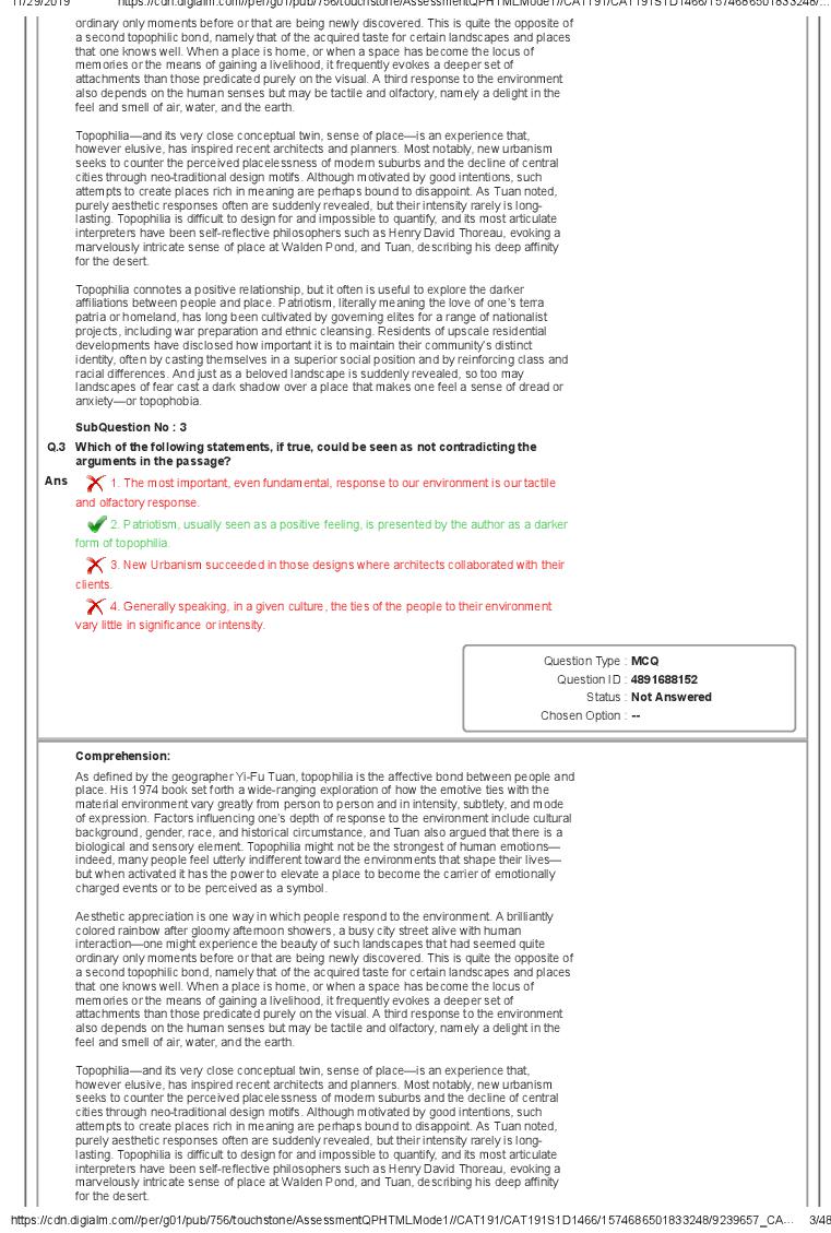 CAT 2019 Question Paper PDF with Answer Key (Slot 1 and 2)