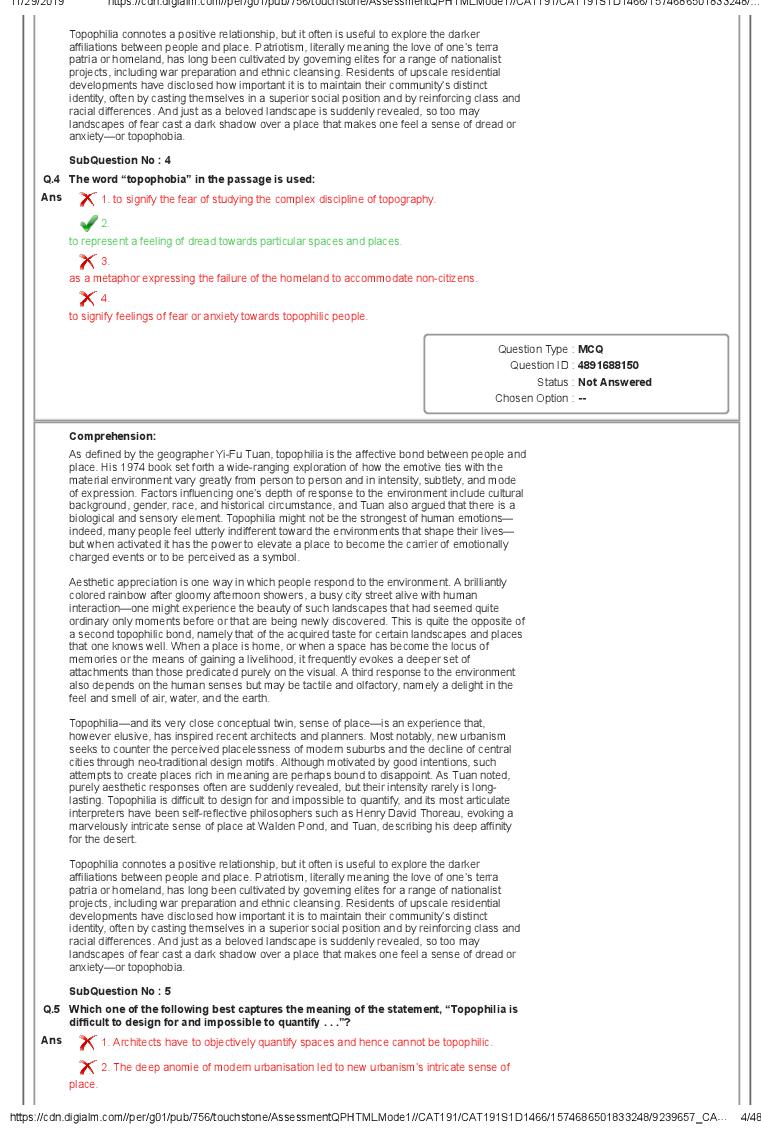 CAT 2019 Question Paper PDF with Answer Key (Slot 1 and 2)