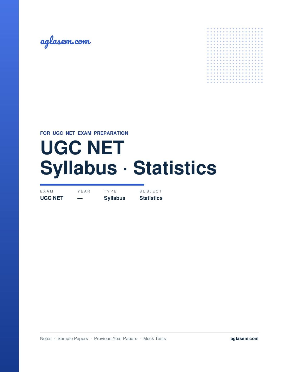UGC NET Syllabus for Statistics - Page 1 of 12
